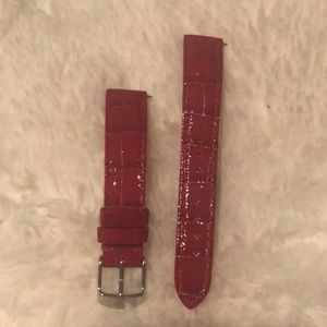 Stunning Michele 16mm Red Genuine Leather Band